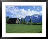 Farm Cabin, with the Chugach Mountains in the Background Posters by Rich Reid