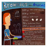 Brownies wirh Almonds Posters por Céline Malépart