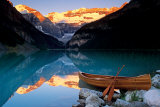 Canoe On Lake Louise Poster
