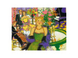 Madame Has Guests Prints by Claudette Castonguay