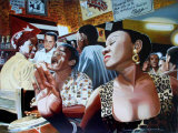 Salsa in Cuba Cafe Plakater av Alain Bertrand