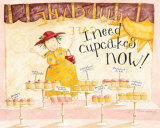 I Need Cupcakes Print by Dan Dipaolo