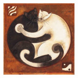 Yin Chi Yang Cats Affiches par Aline Gauthier