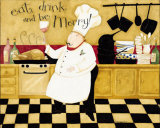 Eat, Drink and Be Merry Poster von Dan Dipaolo