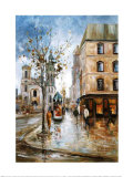 Buade Street, Quebec Poster par Ginette Racette