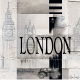 Tribute to London Affiches van Marie Louise Oudkerk