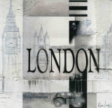 Tribute to London Affiches par Marie Louise Oudkerk