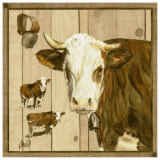 Vache Marron et Blanche Posters by Clauva 