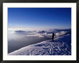 Climber Standing On Mont Blanc, Chamonix Valley, Rhone-Alpes, France Posters par Gareth McCormack