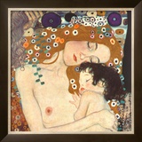 Mother and Child (detail from The Three Ages of Woman), c.1905 Prints by Gustav Klimt