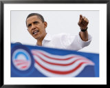 Barack Obama Speaking, Greensboro, NC プリント
