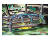 Bull Gator Giclee Print by Garland Oldham