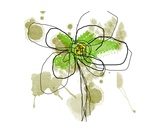 Liquid Green Flower Fotografisk tryk af Jan Weiss