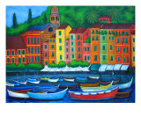 Portofino Colors Giclee Print by Lisa Lorenz