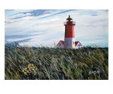 Nauset Beach Lighthouse, Cape Cod Giclee-trykk av Ed Barbini