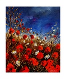 Red Poppies Against A Stormy Sky Lámina giclée por Ledent Red Poppies Against A Stormy Sky Lámina giclée por Ledent