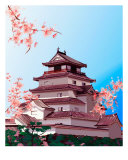 Aizu-Tsurugajo Castle Fotografisk trykk av Julia Bogoeva