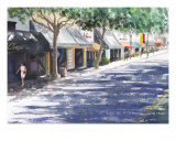 Woman In White On Las Olas Giclee Print by Ed Barbini