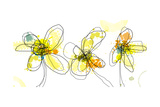 Three Yellow Flowers Fotografie-Druck von Jan Weiss