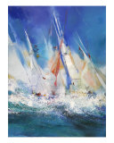 Univers Blanc Bleu Wydruk giclee autor Max Laigneau