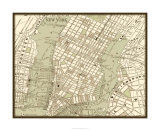 Sepia Map of NY Særudgave af Vision Studio Sepia Map of NY Særudgave af Vision Studio