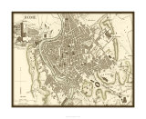 Sepia Map of Rome Særudgave af Vision Studio Sepia Map of Rome Særudgave af Vision Studio