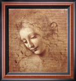 Female Head (La Scapigliata), c.1508 Framed Canvas Print by Leonardo da Vinci 