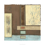 Chinese Scroll in Blue I Limited Edition by Mauro 