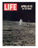 Apollo 12 on the Moon, Astronaut on the Moon, December 12, 1969 Photographie