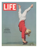 Girl Doing Handstand on Skateboard, May 14, 1965 Photographic Print by Bill Eppridge