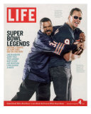 Rapper Ice Cube and Former Bear Quarterback Jim McMahon, February 4, 2005 Photographic Print by Sarah Friedman