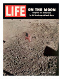 American Flag Planted on Moon, August 8, 1969 Premium Photographic Print