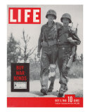 American Soldier Helping Wounded Back from Front Lines During Campaign to take Rome, July 3, 1944 Photographic Print