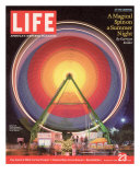 Ferris Wheel at the San Mateo County Fair Lit Up at Night, June 23, 2006 Photographie par Roger Vail
