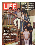 The Jackson Five with their Father and Mother, Joseph and Katherine, September 24, 1971 Lámina fotográfica por John Olson