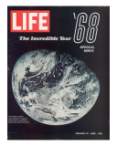 1968 Special Issue, NASA Shot of Earth from Space, Apollo 8 Mission, January 10, 1969 Photographie