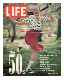 Girl using Hula Hoop, Revival of Fashions and Fads of the 1950's, June 16, 1972 Photographic Print by Bill Ray