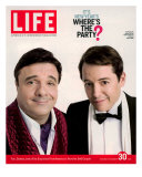 Actors Nathan Lane and Matthew Broderick Getting the Last Laugh of 2005, December 30, 2005 Premium Photographic Print by George Lange