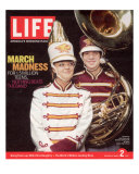 Bandmates Kellie Evans and Matthew Waldschmitt of Ankeny High School Marching Band, March 2, 2007 Photographic Print by Christopher Griffith