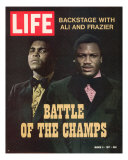 Boxers Muhammad Ali and Joe Frazier, March 5, 1971 Premium-Fotodruck von John Shearer