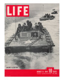 American Amphibious Tractors, Alligators, in action, August 21, 1944 Photographic Print by John Florea