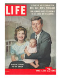 Sen. John F. Kennedy and Wife Jacqueline Showing off Newborn Caroline Kennedy, April 21, 1958 Premium Photographic Print by Nina Leen