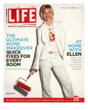 TV Talkshow Host Ellen DeGeneres Holding Paint Roller for Home Makeover Feature, May 20, 2005 Photographic Print by Guy Aroch
