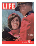 Jacqueline Kennedy Chatting with Canadian Mounted Policeman During Visit with JFK, May 26, 1961 Photographic Print by Leonard Mccombe