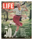 Girl using Hula Hoop, Revival of Fashions and Fads of the 1950's, June 16, 1972 Photographic Print by Bill Ray