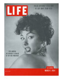 Actress Rita Moreno, March 1, 1954 Photographic Print by Loomis Dean