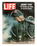 Singer Johnny Cash, November 21, 1969 Premium Photographic Print by Michael Rougier