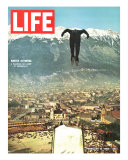 Ski Jumper at Innsbruck Olympics, February 14, 1964 Premium Photographic Print by Ralph Crane Ski Jumper at Innsbruck Olympics, February 14, 1964 Premium Photographic Print by Ralph Crane