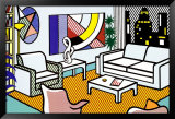 Interior With Skyline Posters by Roy Lichtenstein