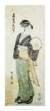 Front View of Ohisa Affiches par Utamaro Kitagawa 